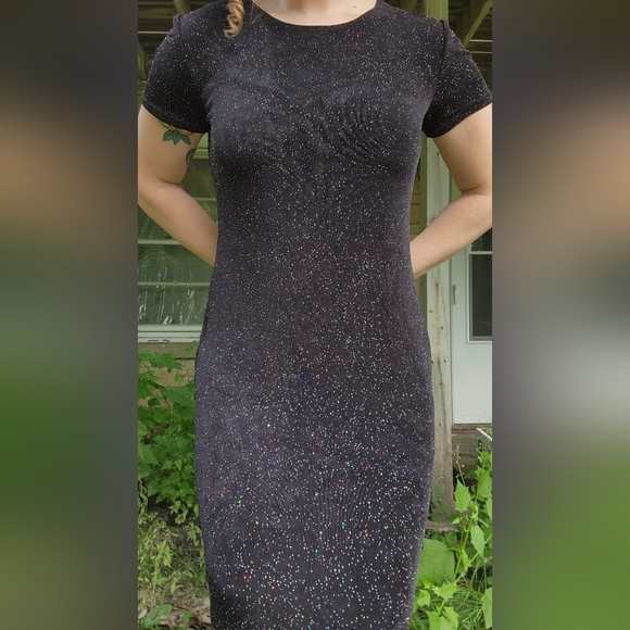 Vintage Black Sparkle Dress - Picture 3 of 7